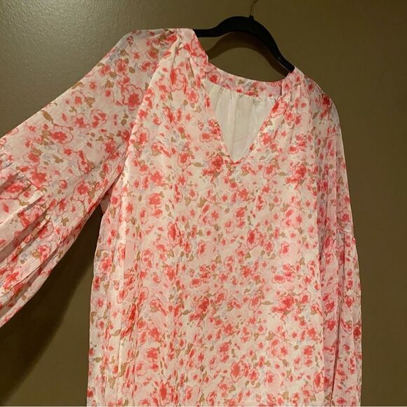 Boho Floral Long Sleeve Top Size Large - Picture 4 of 10